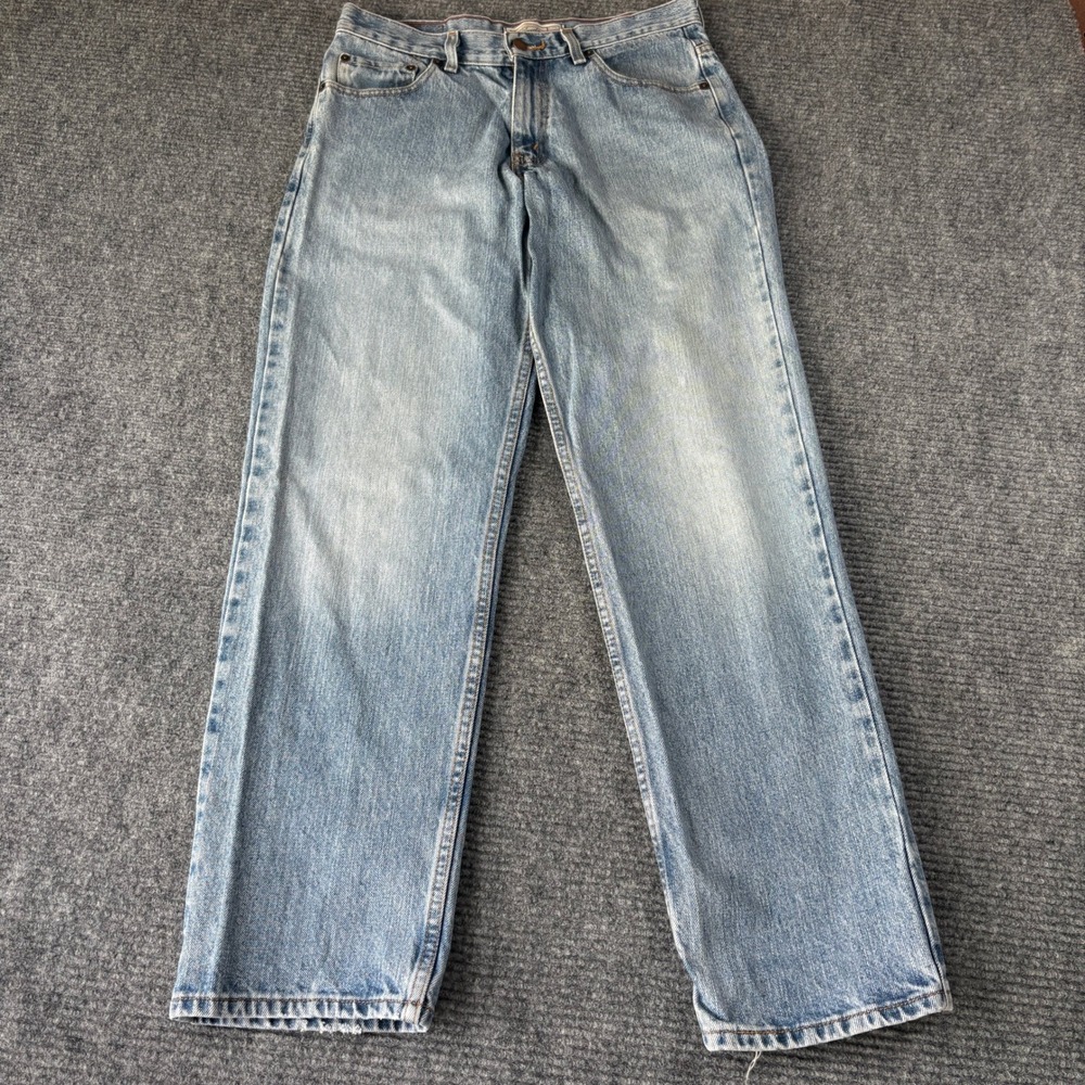 Levi Strauss Signature C30 Mens 30x32 Loose Relaxed Fit Light Wash Blue Jeans